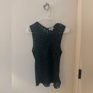 Dior Dark Green See Through Top